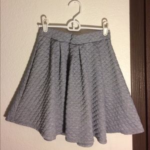 Quilted Flared Skater Skirt